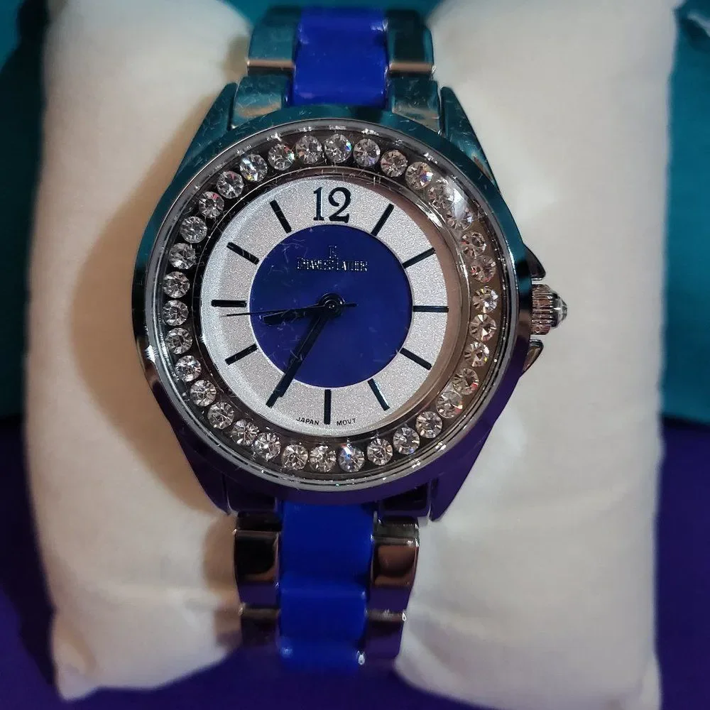 Charles Latour crystal Swarovski watch Blue
